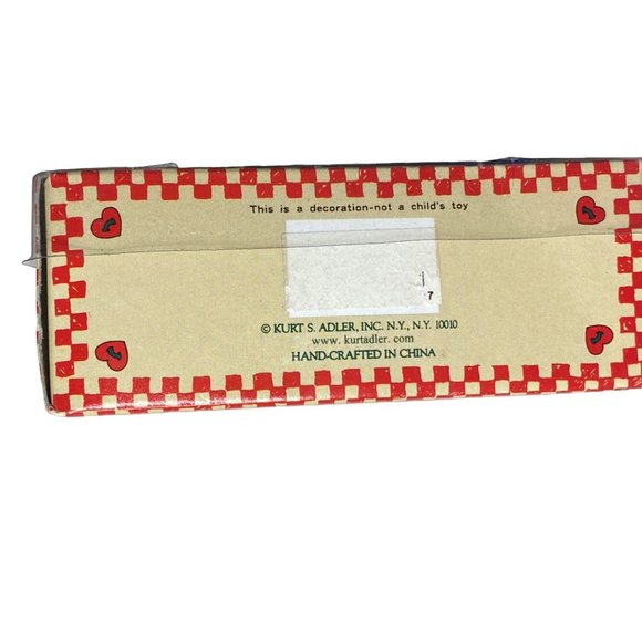 Vintage Kurt Adler Holly Bearies CHEERLEADER Bear Ornament New Old Stock NIB - Picture 6 of 7